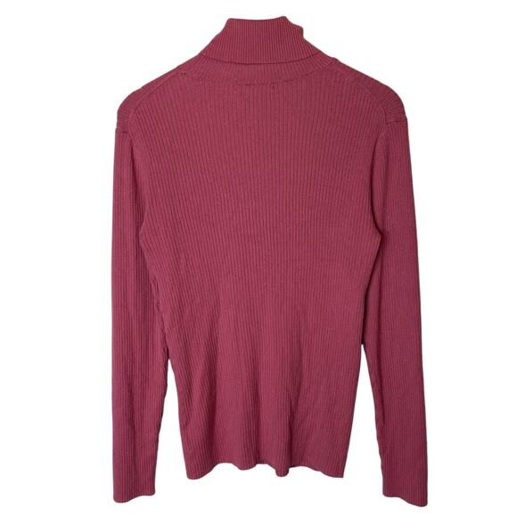 Aritzia Babaton Compel Turtleneck Mauve Rib Knit, size Large - Picture 3 of 4